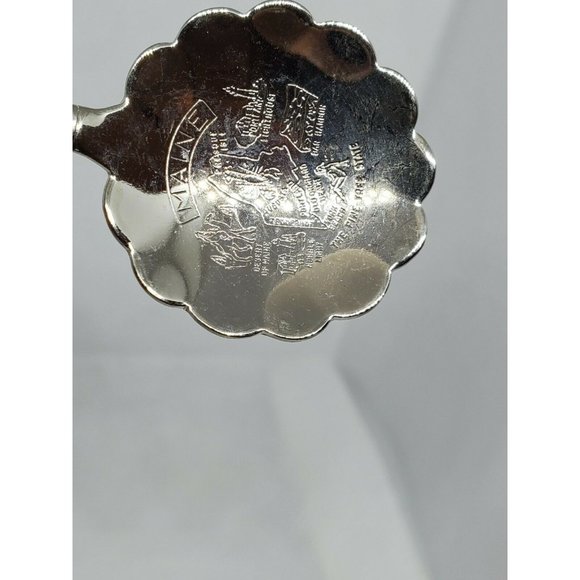 Lot Of 2 Bar Harbor Maine Lobster Embossed Graphic Silver Mini Spoon Collectible - Picture 9 of 12